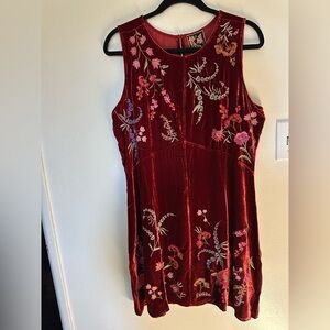 Johnny Was Velvet Chevron Tank Dress